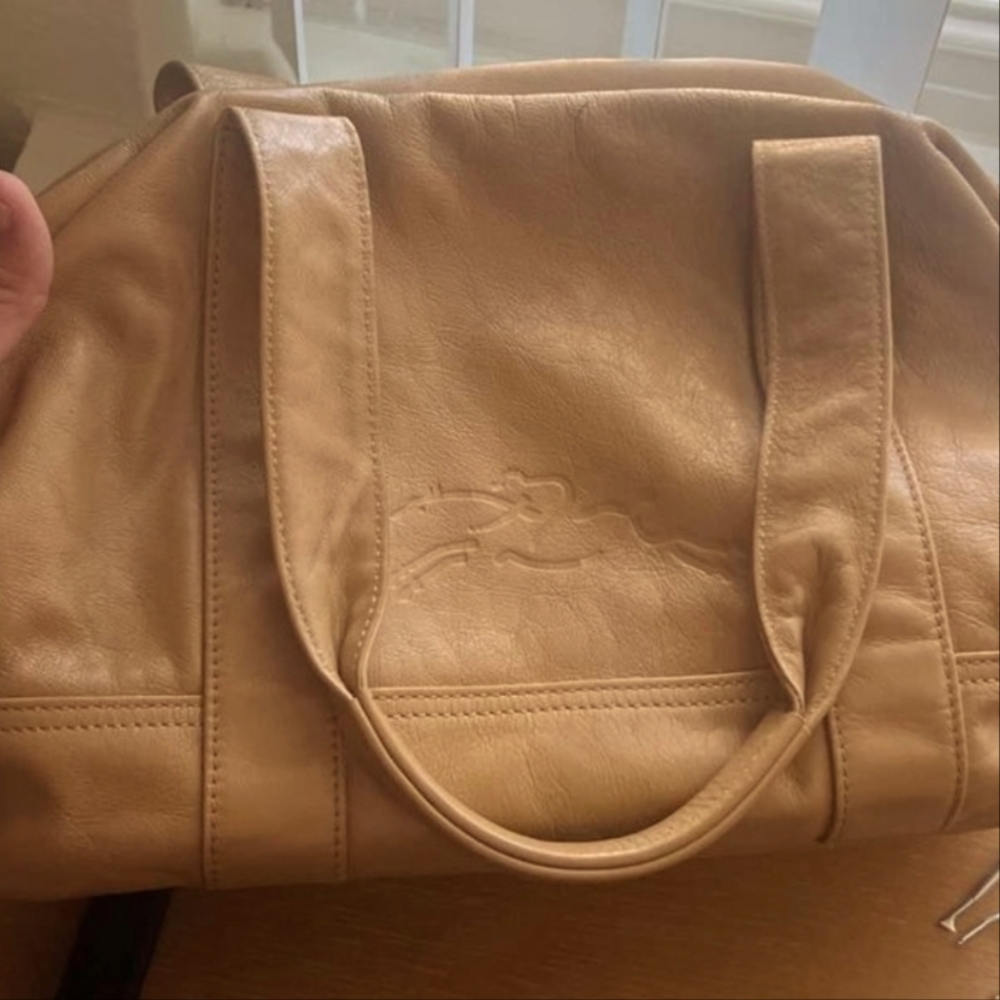 Longchamp Tan Satchel Vintage